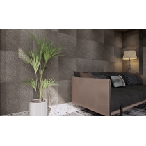 CLAYTONE - 24X24, GRAY GROOVE, MATTE